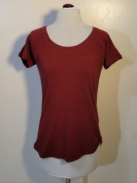 CALIA by Carrie Underwood Tops - CALIA by Carrie Underwood Short Sleeve Athletic Tee - Burgundy Marled